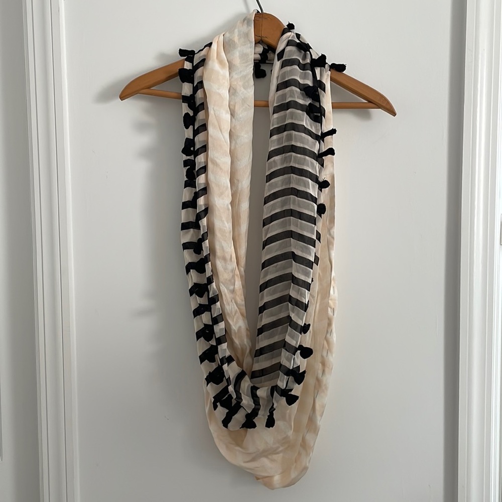 J.Crew silk scarf with tassels